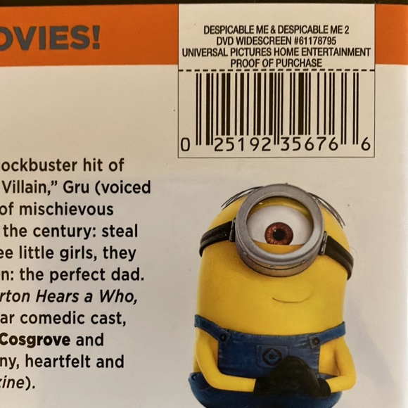 A lot of 2 packs / 3 movies DVDs Despicable Me, Despicable Me 2 and 3. - Picture 3 of 6